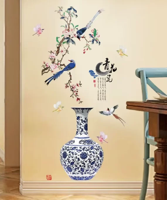 Large Vase 3D Wall Stickers – Easy Peel & Stick Design
